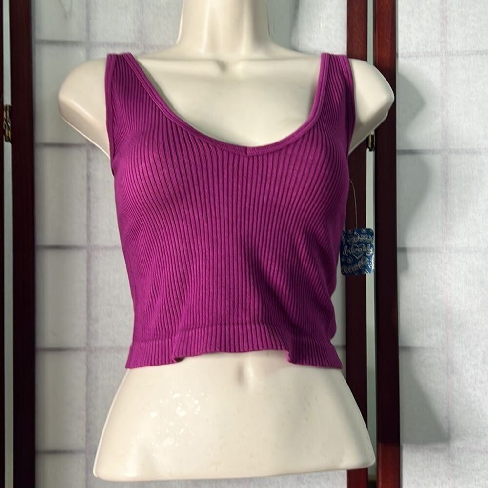 NWT INTIMATEY FREE PEOPLE PLUM RIBBED TOP SIZE XS